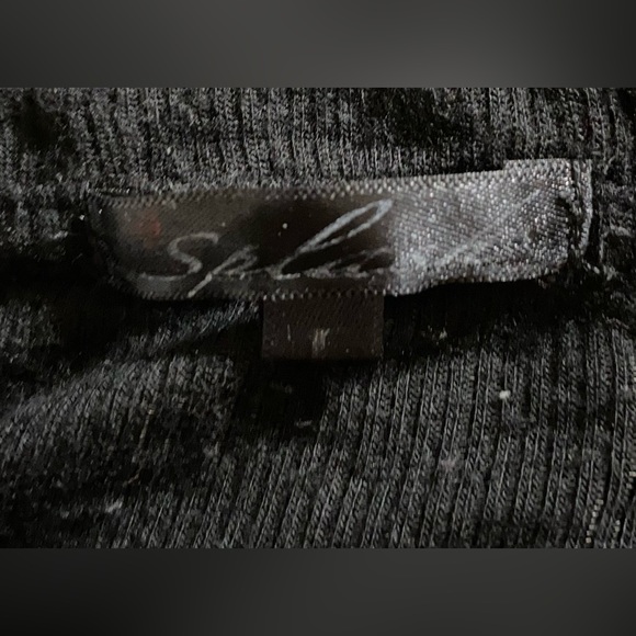 Splash Scooped Neck Ribbed Short Sleeve Top Size Large - Picture 10 of 10